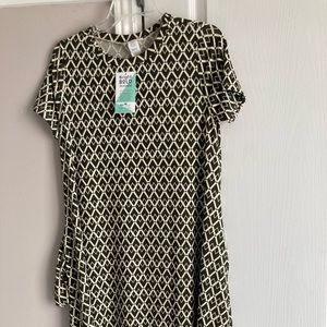 Nwt Honey and lace med black and cream dress with pockets